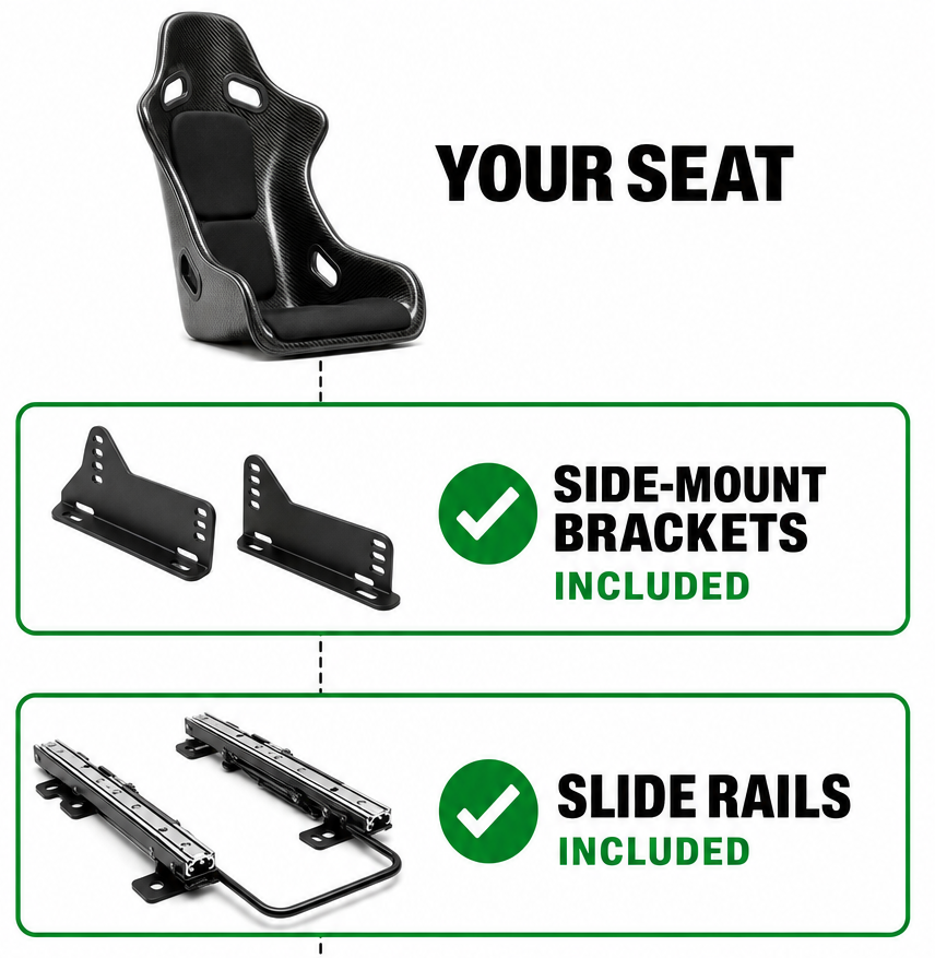 CARBON BUCKET SEATS FOR INFINITI G37 COUPE 2008 - 2015 I Forza Performance custom fit buy Recaro Podium style design seats