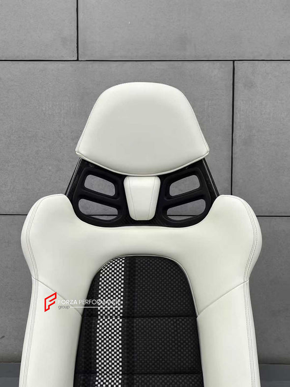 We manufacture custom carbon bucket seats for Porsche models. We offer fully customizable options including an optional memory foam insert, integrated side airbags, electric connectors to seat belts, and a seat occupancy sensor further elevate safety without compromising on a lightweight, durable construction—ensuring you race ahead with unmatched support.

Advantages of Forza Performance Group Bucket Seats:
Fully Customizable Design
Optional Memory Foam Insert

Integrated Side Airbags
Electric Connectors t