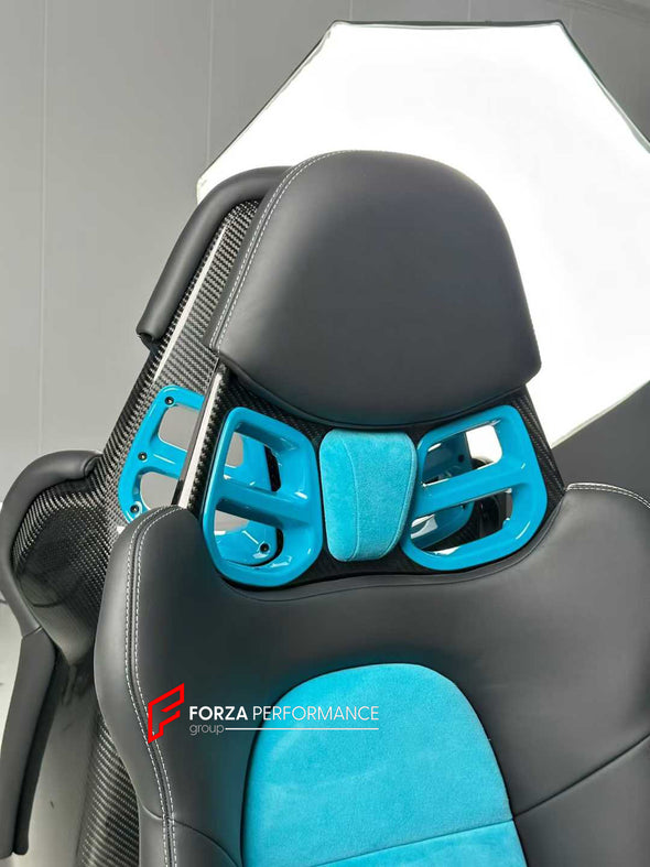 We manufacture custom carbon bucket seats for Porsche models. We offer fully customizable options including an optional memory foam insert, integrated side airbags, electric connectors to seat belts, and a seat occupancy sensor further elevate safety without compromising on a lightweight, durable construction—ensuring you race ahead with unmatched support.

Advantages of Forza Performance Group Bucket Seats:
Fully Customizable Design
Optional Memory Foam Insert

Integrated Side Airbags
Electric Connectors t