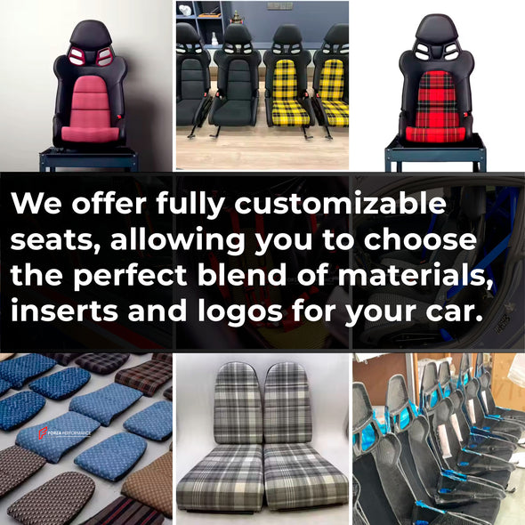 We manufacture custom carbon bucket seats for Porsche models. We offer fully customizable options including an optional memory foam insert, integrated side airbags, electric connectors to seat belts, and a seat occupancy sensor further elevate safety without compromising on a lightweight, durable construction—ensuring you race ahead with unmatched support.

Advantages of Forza Performance Group Bucket Seats:
Fully Customizable Design
Optional Memory Foam Insert

Integrated Side Airbags
Electric Connectors t