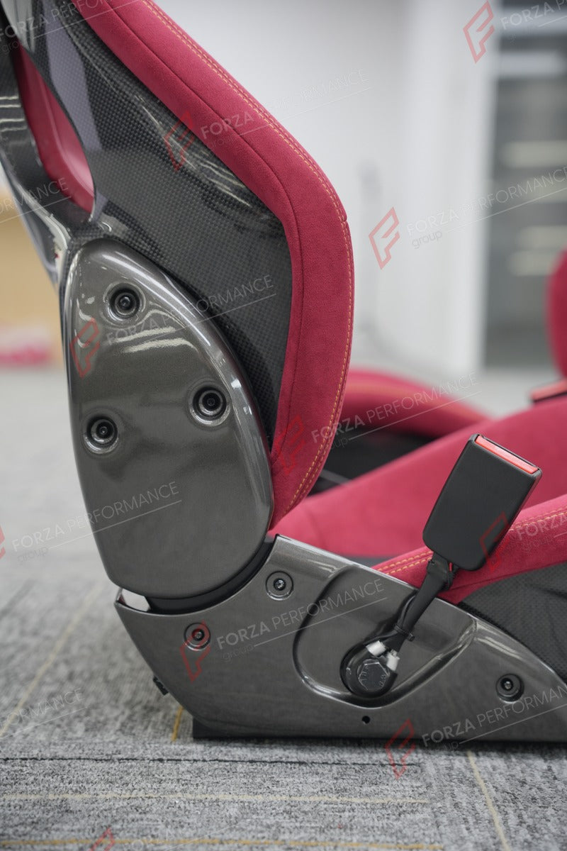 CARBON BUCKET SEATS LWCB for FERRARI 296 360 458 488 512 812 F355 F430 SF90 12CILINDRI CALIFORNIA PORTOFINO PUROSANGUE ROMA

A single seat can be sold, purchasing a pair is not required.

All bucket seats photos on our website are real images of the actual product.

We produce custom carbon bucket seats for every Ferrari models. We offer fully customizable options.

Custom Options:

Cushion Inserts: Custom Design
Finishing Options: Alcantara, Leather, Cloth
Logo Options: Custom Logo by your request
Seats sh