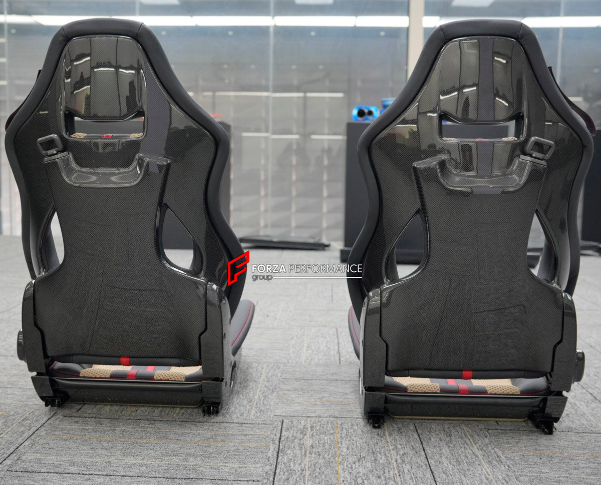 CARBON BUCKET SEATS LWCB for FERRARI 296 360 458 488 512 812 F355 F430 SF90 12CILINDRI CALIFORNIA PORTOFINO PUROSANGUE ROMA

A single seat can be sold, purchasing a pair is not required.

All bucket seats photos on our website are real images of the actual product.

We produce custom carbon bucket seats for every Ferrari models. We offer fully customizable options.

Custom Options:

Cushion Inserts: Custom Design
Finishing Options: Alcantara, Leather, Cloth
Logo Options: Custom Logo by your request
Seats sh
