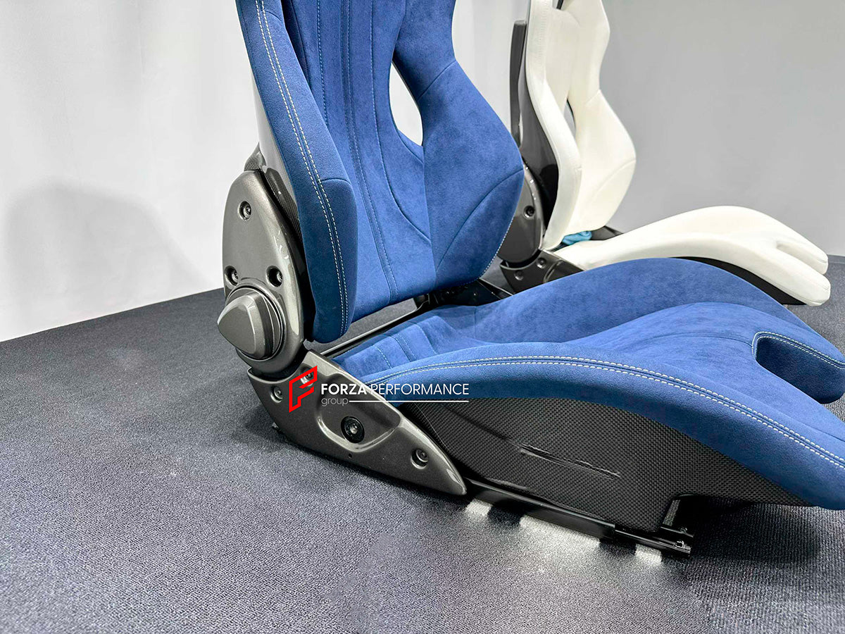 CARBON BUCKET SEATS LWCB for FERRARI F430 2005 - 2009

A single seat can be sold, purchasing a pair is not required.

All bucket seats photos on our website are real images of the actual product.

We produce custom carbon bucket seats for every Ferrari models. We offer fully customizable options.

Custom Options:

Cushion Inserts: Custom Design
Finishing Options: Alcantara, Leather, Cloth
Logo Options: Custom Logo by your request

Seats shell material: Dry Carbon

NOTE: Professional installation is required