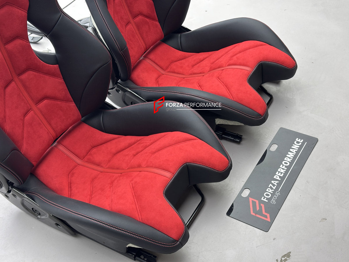 CARBON BUCKET SEATS LWCB for FERRARI F430 2005 - 2009

A single seat can be sold, purchasing a pair is not required.

All bucket seats photos on our website are real images of the actual product.

We produce custom carbon bucket seats for Ferrari F430 2005 - 2009. We offer fully customizable options.

Custom Options:

Cushion Inserts: Custom Design
Finishing Options: Alcantara, Leather, Cloth
Logo Options: Custom Logo by your request
Seats shell material: Carbon

NOTE: Professional installation is required.