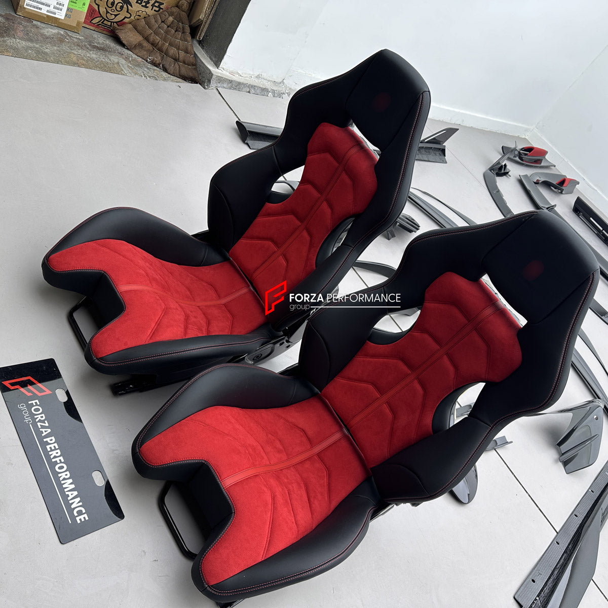 CARBON BUCKET SEATS LWCB for FERRARI F430 2005 - 2009

A single seat can be sold, purchasing a pair is not required.

All bucket seats photos on our website are real images of the actual product.

We produce custom carbon bucket seats for Ferrari F430 2005 - 2009. We offer fully customizable options.

Custom Options:

Cushion Inserts: Custom Design
Finishing Options: Alcantara, Leather, Cloth
Logo Options: Custom Logo by your request
Seats shell material: Carbon

NOTE: Professional installation is required.