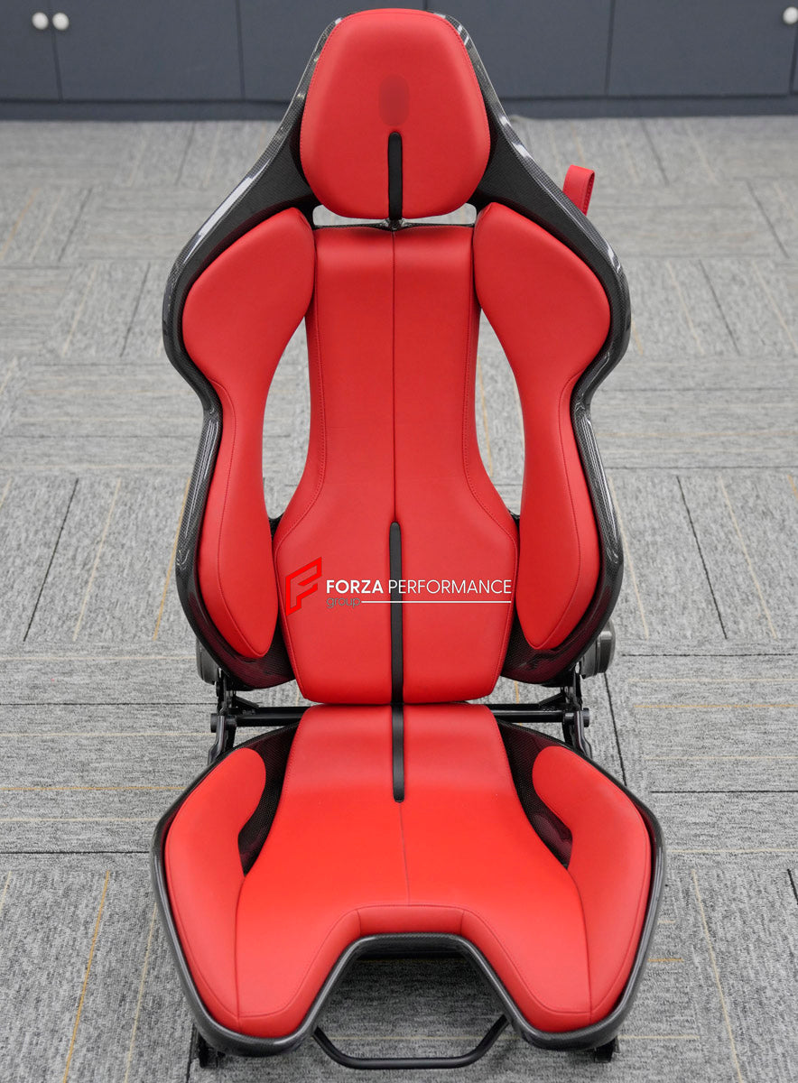 CARBON BUCKET SEATS LWCB for FERRARI F430 SPIDER 360 MODENA 458 ITALIA 488 GTB PISTA 812 GTS SUPERFAST F12 BELINETTA F8 TRIBUTO 296 PORTOFINO M CALIFORNIA T PUROSANGUE ROMA 12CILINDRI

A single seat can be sold, purchasing a pair is not required.

All bucket seats photos on our website are real images of the actual product.

We produce custom carbon bucket seats for every Ferrari models. We offer fully customizable options.

Custom Options:

Cushion Inserts: Custom Design
Finishing Options: Alcantara, Leat