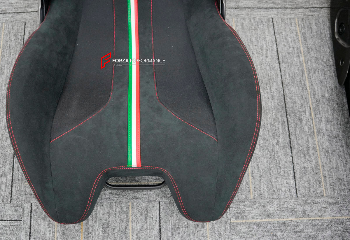 CARBON BUCKET SEATS LWCB for FERRARI F430 SPIDER 360 MODENA 458 ITALIA 488 GTB PISTA 812 GTS SUPERFAST F12 BERLINETTA F8 TRIBUTO 296 SF90 STRADALE PORTOFINO M CALIFORNIA T  PUROSANGUE ROMA 12CILINDRI

A single seat can be sold, purchasing a pair is not required.

All bucket seats photos on our website are real images of the actual product.

We produce custom carbon bucket seats for every Ferrari models. We offer fully customizable options.

Custom Options:

Cushion Inserts: Custom Design
Finishing Options: 