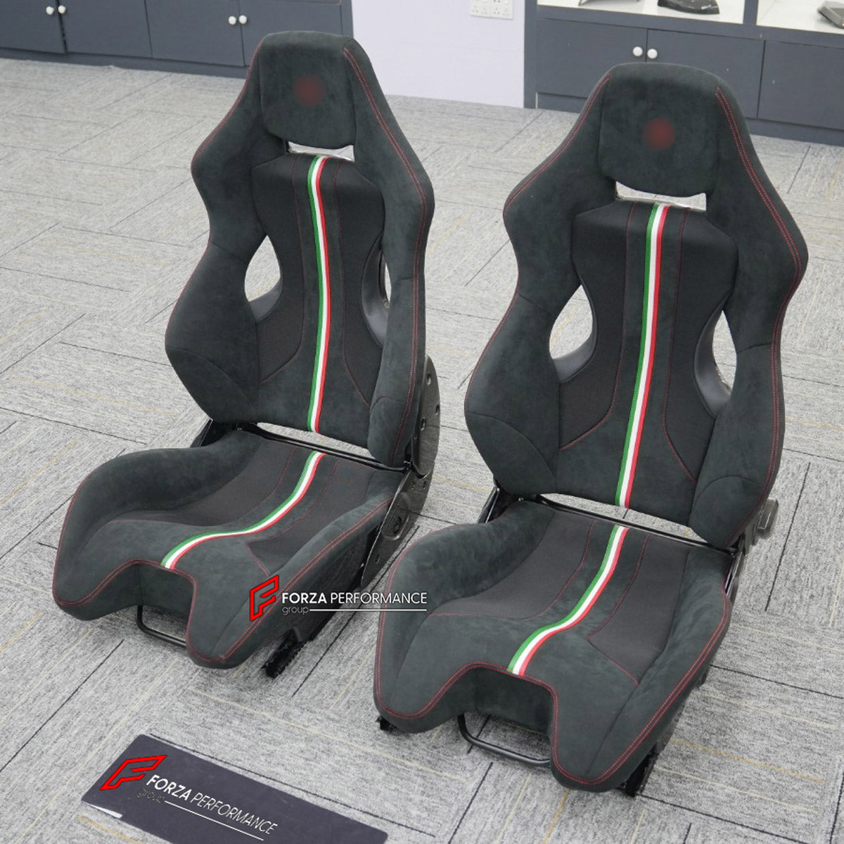 CARBON BUCKET SEATS LWCB for FERRARI F430 SPIDER 2005 - 2009

A single seat can be sold, purchasing a pair is not required.

All bucket seats photos on our website are real images of the actual product.

We produce custom carbon bucket seats for every Ferrari models. We offer fully customizable options.

Custom Options:

Cushion Inserts: Custom Design
Finishing Options: Alcantara, Leather, Cloth
Logo Options: Custom Logo by your request
Seats shell material: Dry Carbon

NOTE: Professional installation is re