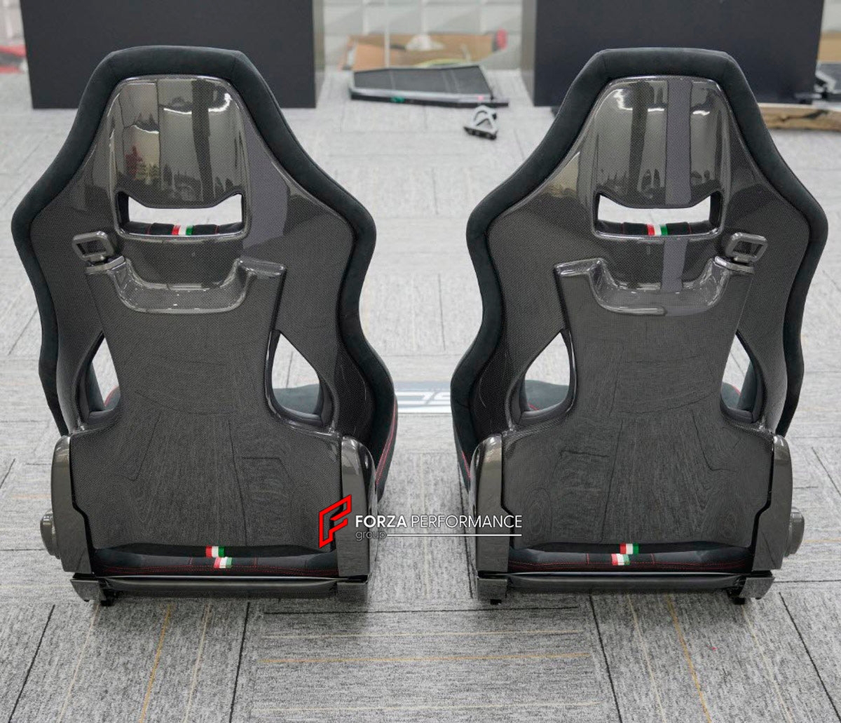 CARBON BUCKET SEATS LWCB for FERRARI F430 SPIDER 2005 - 2009

A single seat can be sold, purchasing a pair is not required.

All bucket seats photos on our website are real images of the actual product.

We produce custom carbon bucket seats for every Ferrari models. We offer fully customizable options.

Custom Options:

Cushion Inserts: Custom Design
Finishing Options: Alcantara, Leather, Cloth
Logo Options: Custom Logo by your request
Seats shell material: Dry Carbon

NOTE: Professional installation is re