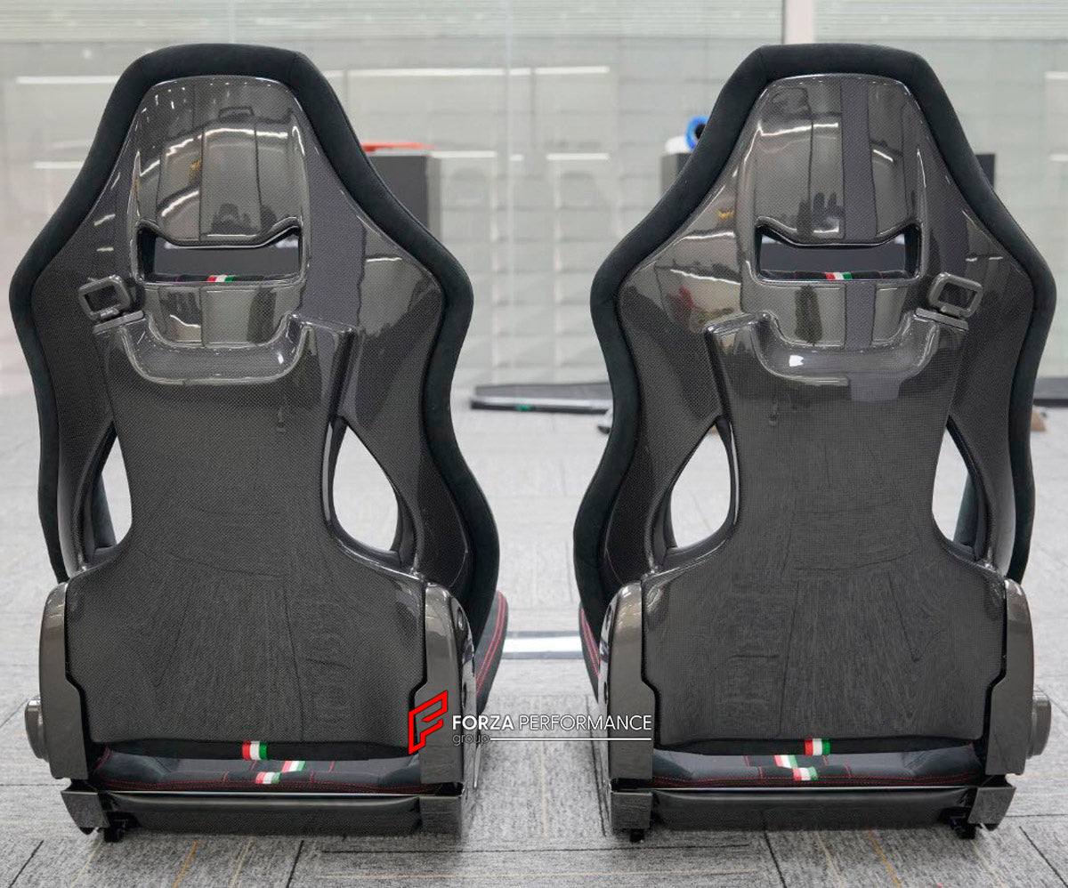 CARBON BUCKET SEATS LWCB for FERRARI F430 SPIDER 2005 - 2009

A single seat can be sold, purchasing a pair is not required.

All bucket seats photos on our website are real images of the actual product.

We produce custom carbon bucket seats for every Ferrari models. We offer fully customizable options.

Custom Options:

Cushion Inserts: Custom Design
Finishing Options: Alcantara, Leather, Cloth
Logo Options: Custom Logo by your request
Seats shell material: Dry Carbon

NOTE: Professional installation is re
