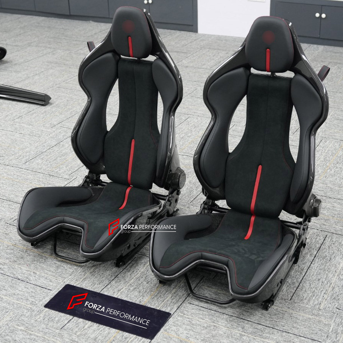 CARBON BUCKET SEATS LWCB for FERRARI F430 SPIDER 2005 - 2009

A single seat can be sold, purchasing a pair is not required.

All bucket seats photos on our website are real images of the actual product.

We produce custom carbon bucket seats for every Ferrari models. We offer fully customizable options.

Custom Options:

Cushion Inserts: Custom Design
Finishing Options: Alcantara, Leather, Cloth
Logo Options: Custom Logo by your request
Seats shell material: Dry Carbon

NOTE: Professional installation is re