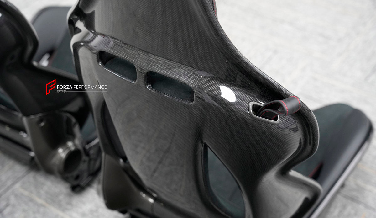 CARBON BUCKET SEATS LWCB for FERRARI F430 SPIDER 360 MODENA 458 ITALIA 488 GTB PISTA 812 GTS SUPERFAST F12 BELINETTA F8 TRIBUTO 296 SF90 STRADALE PORTOFINO M CALIFORNIA T PUROSANGUE ROMA 12CILINDRI

A single seat can be sold, purchasing a pair is not required.

All bucket seats photos on our website are real images of the actual product.

We produce custom carbon bucket seats for every Ferrari models. We offer fully customizable options.

Custom Options:

Cushion Inserts: Custom Design

Finishing Options: A