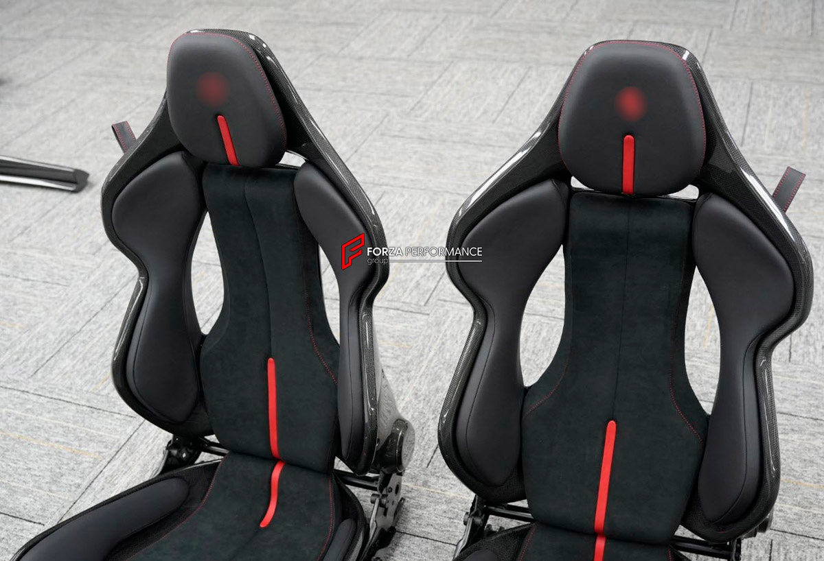 CARBON BUCKET SEATS LWCB for FERRARI F430 SPIDER 2005 - 2009

A single seat can be sold, purchasing a pair is not required.

All bucket seats photos on our website are real images of the actual product.

We produce custom carbon bucket seats for every Ferrari models. We offer fully customizable options.

Custom Options:

Cushion Inserts: Custom Design
Finishing Options: Alcantara, Leather, Cloth
Logo Options: Custom Logo by your request
Seats shell material: Dry Carbon

NOTE: Professional installation is re