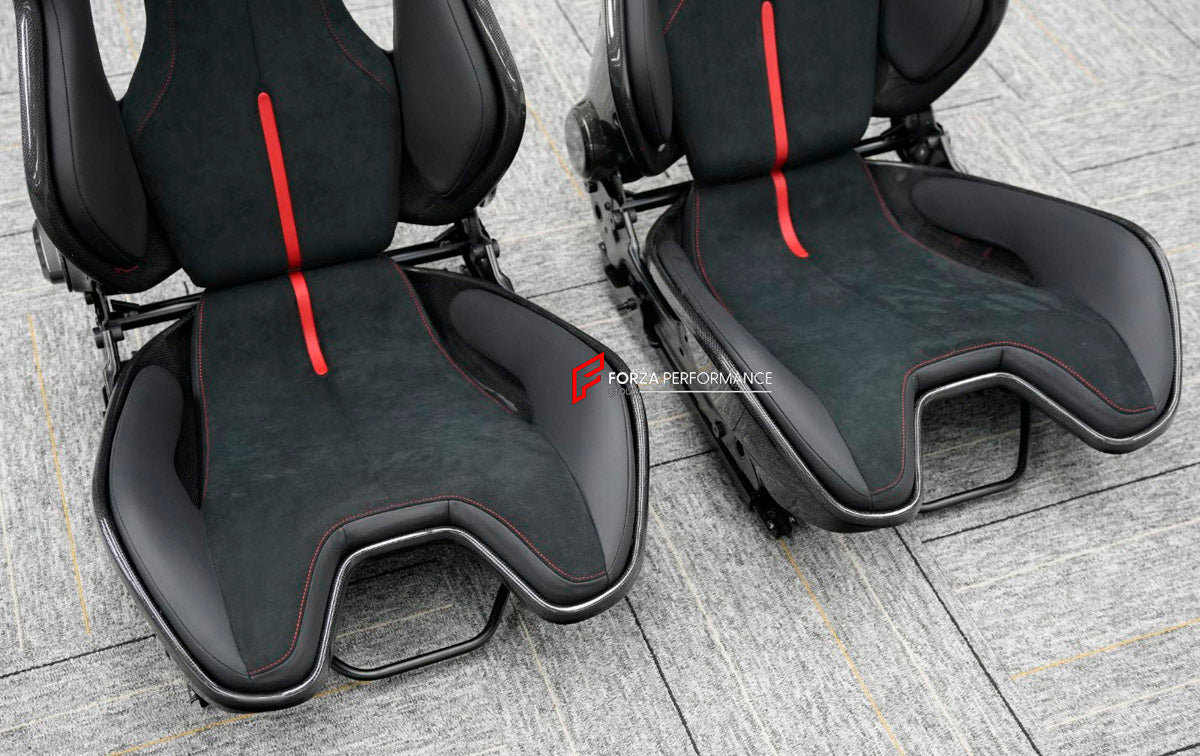 CARBON BUCKET SEATS LWCB for FERRARI F430 SPIDER 2005 - 2009

A single seat can be sold, purchasing a pair is not required.

All bucket seats photos on our website are real images of the actual product.

We produce custom carbon bucket seats for every Ferrari models. We offer fully customizable options.

Custom Options:

Cushion Inserts: Custom Design
Finishing Options: Alcantara, Leather, Cloth
Logo Options: Custom Logo by your request
Seats shell material: Dry Carbon

NOTE: Professional installation is re