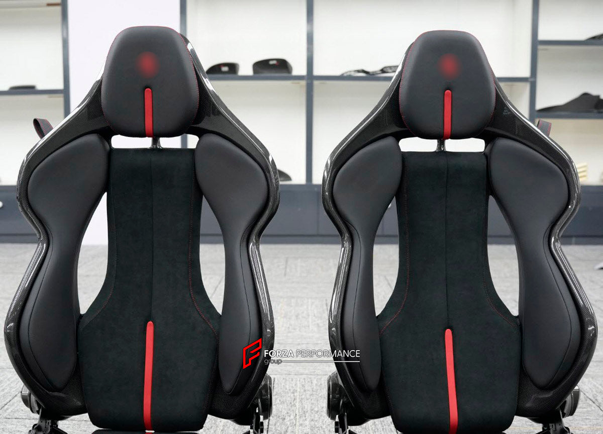 CARBON BUCKET SEATS LWCB for FERRARI F430 SPIDER 2005 - 2009

A single seat can be sold, purchasing a pair is not required.

All bucket seats photos on our website are real images of the actual product.

We produce custom carbon bucket seats for every Ferrari models. We offer fully customizable options.

Custom Options:

Cushion Inserts: Custom Design
Finishing Options: Alcantara, Leather, Cloth
Logo Options: Custom Logo by your request
Seats shell material: Dry Carbon

NOTE: Professional installation is re