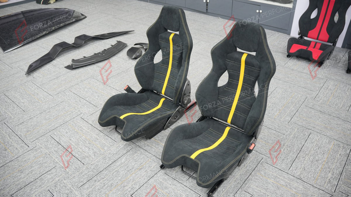 CARBON BUCKET SEATS LWCB for LAMBORGHINI AVENTADOR GALLARDO HURACAN REVUELTO TEMERARIO URUS

A single seat can be sold, purchasing a pair is not required.

All bucket seats photos on our website are real images of the actual product.

We produce custom carbon bucket seats for every Lamborghini models. We offer fully customizable options.

Custom Options:

Cushion Inserts: Custom Design
Finishing Options: Alcantara, Leather, Cloth
Logo Options: Custom Logo by your request
Seats shell material: Carbon

NOTE: 