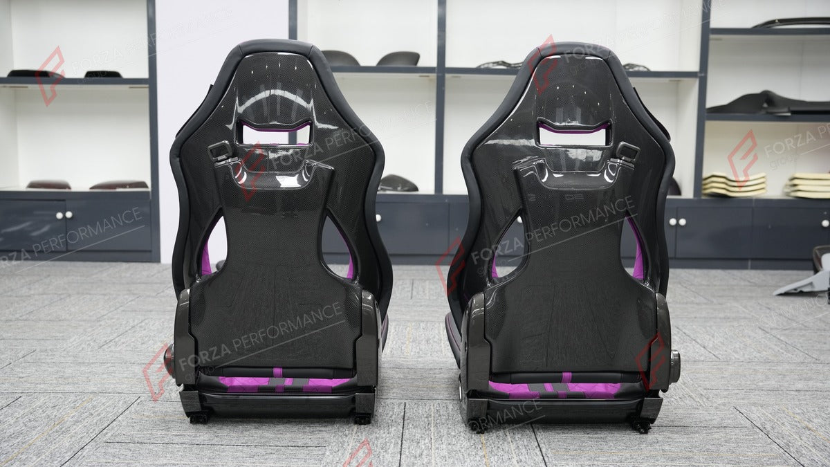 CARBON BUCKET SEATS LWCB for LOTUS ELISE EMIRA EVORA EXIGE

A single seat can be sold, purchasing a pair is not required.

All bucket seats photos on our website are real images of the actual product.

We produce custom carbon bucket seats for every Lotus models. We offer fully customizable options.

Custom Options:

Cushion Inserts: Custom Design
Finishing Options: Alcantara, Leather, Cloth
Logo Options: Custom Logo by your request
Seats shell material: Carbon

NOTE: Professional installation is required.
