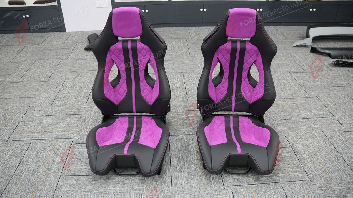 CARBON BUCKET SEATS LWCB for LOTUS ELISE EMIRA EVORA EXIGE

A single seat can be sold, purchasing a pair is not required.

All bucket seats photos on our website are real images of the actual product.

We produce custom carbon bucket seats for every Lotus models. We offer fully customizable options.

Custom Options:

Cushion Inserts: Custom Design
Finishing Options: Alcantara, Leather, Cloth
Logo Options: Custom Logo by your request
Seats shell material: Carbon

NOTE: Professional installation is required.
