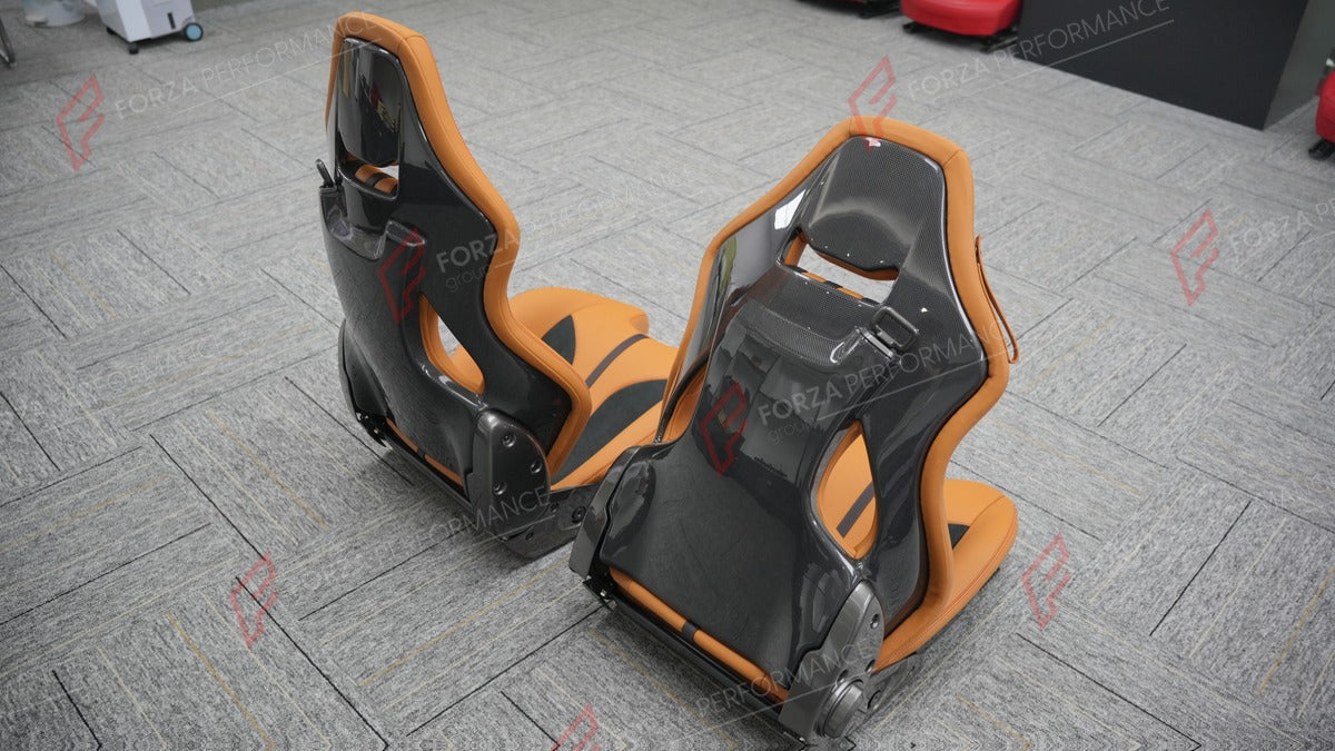 CARBON BUCKET SEATS LWCB for LOTUS ELISE EMIRA EVORA EXIGE

A single seat can be sold, purchasing a pair is not required.

All bucket seats photos on our website are real images of the actual product.

We produce custom carbon bucket seats for every Lotus models. We offer fully customizable options.

Custom Options:

Cushion Inserts: Custom Design
Finishing Options: Alcantara, Leather, Cloth
Logo Options: Custom Logo by your request
Seats shell material: Carbon

NOTE: Professional installation is required.
