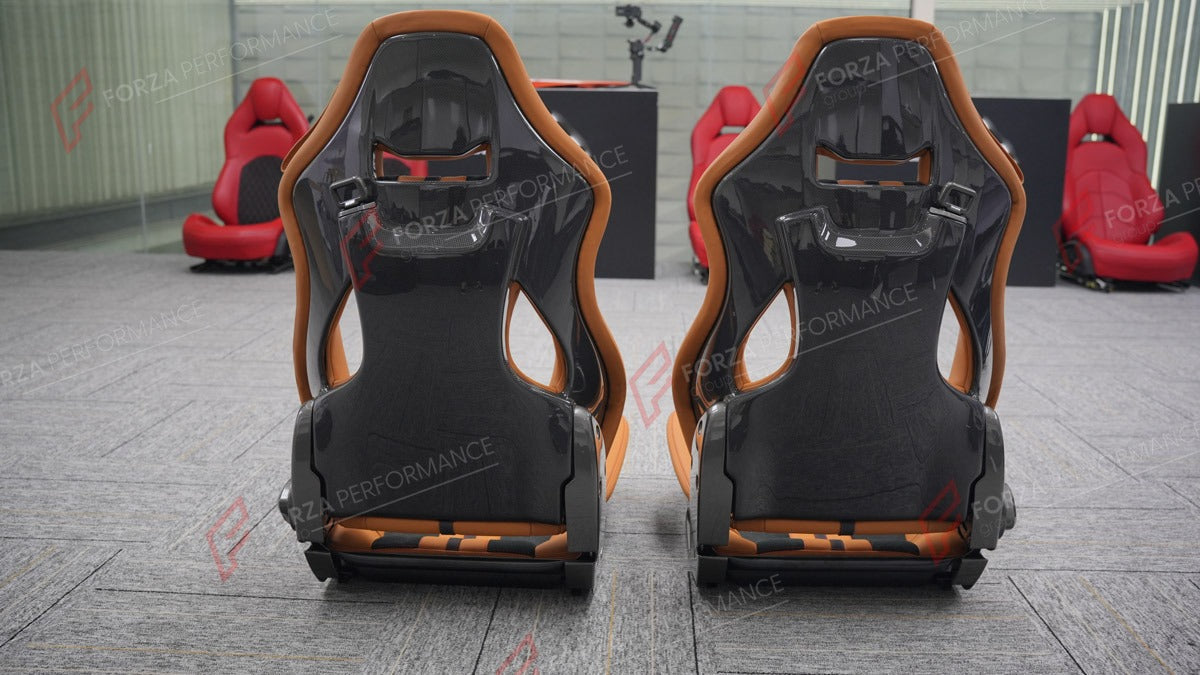 CARBON BUCKET SEATS LWCB for LOTUS ELISE EMIRA EVORA EXIGE

A single seat can be sold, purchasing a pair is not required.

All bucket seats photos on our website are real images of the actual product.

We produce custom carbon bucket seats for every Lotus models. We offer fully customizable options.

Custom Options:

Cushion Inserts: Custom Design
Finishing Options: Alcantara, Leather, Cloth
Logo Options: Custom Logo by your request
Seats shell material: Carbon

NOTE: Professional installation is required.

