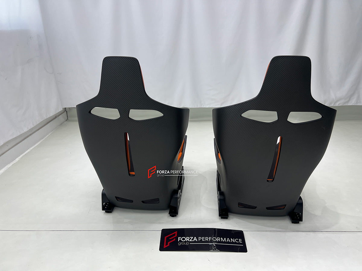 CARBON BUCKET SEATS LWCB for MCLAREN 650S 2014 - 2017

A single seat can be sold, purchasing a pair is not required.

All bucket seats photos on our website are real images of the actual product.

We produce custom carbon bucket seats for every Ferrari models. We offer fully customizable options.

Custom Options:

Cushion Inserts:&nbsp;Custom Design
Finishing Options:&nbsp;Alcantara, Leather, Cloth
Logo Options:&nbsp;Custom Logo by your request

Seats shell material:&nbsp;Dry Carbon

NOTE: Professional inst