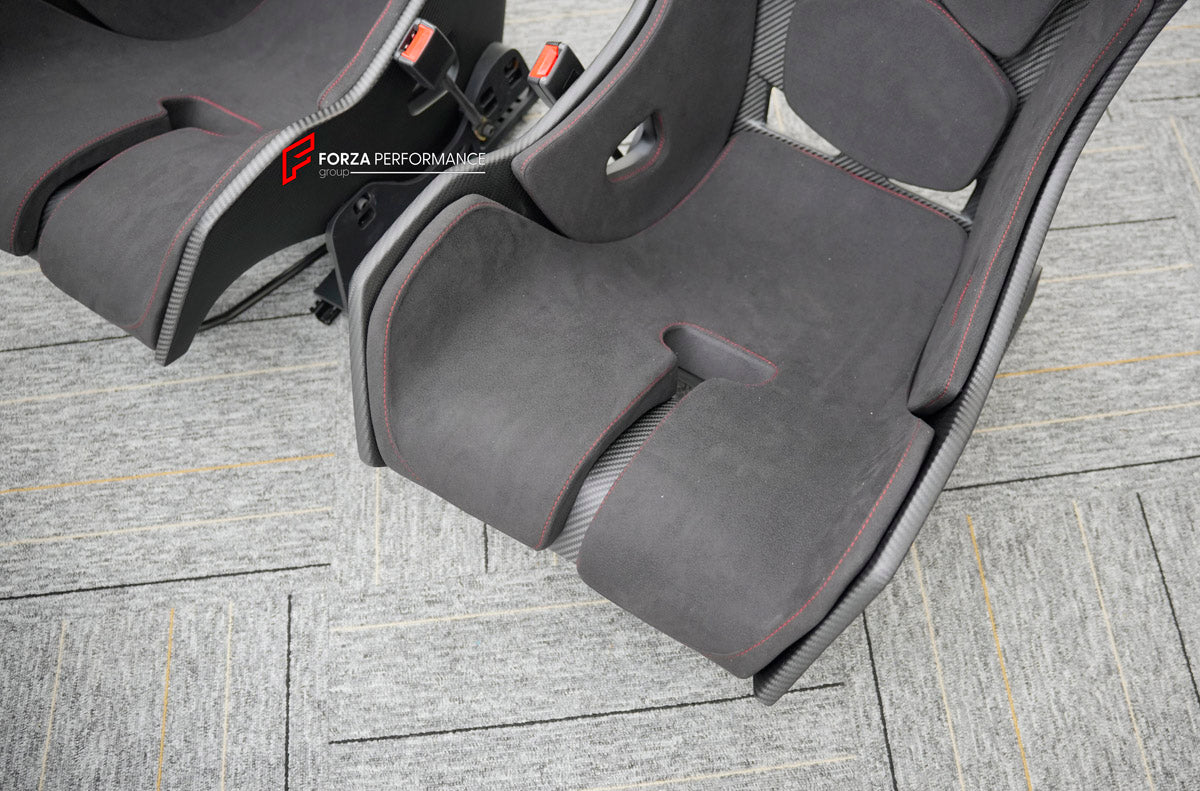 CARBON BUCKET SEATS LWCB for MCLAREN ARTURA 540C 570S 600LT 675LT 720S COUPE 765LT GT GTS SENNA

A single seat can be sold, purchasing a pair is not required.

All bucket seats photos on our website are real images of the actual product.

We produce custom carbon bucket seats for every McLaren models. We offer fully customizable options.

Custom Options:

Cushion Inserts: Custom Design
Finishing Options: Alcantara, Leather, Cloth
Logo Options: Custom Logo by your request
Seats shell material: Carbon

NOTE: 