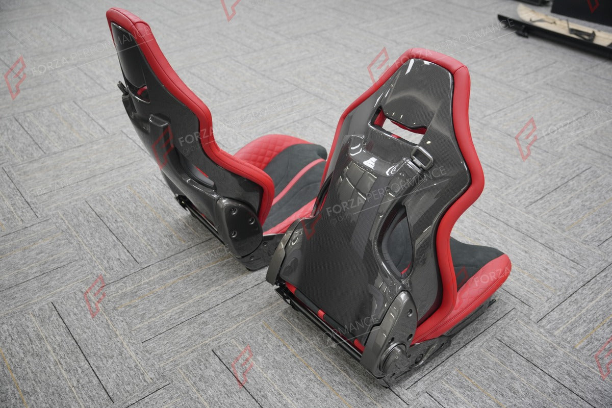 CARBON BUCKET SEATS LWCB for MCLAREN ARTURA 540C 570S 600LT 675LT 720S COUPE 765LT GT GTS SENNA

A single seat can be sold, purchasing a pair is not required.

All bucket seats photos on our website are real images of the actual product.

We produce custom carbon bucket seats for every McLaren models. We offer fully customizable options.

Custom Options:

Cushion Inserts: Custom Design
Finishing Options: Alcantara, Leather, Cloth
Logo Options: Custom Logo by your request
Seats shell material: Carbon

NOTE: 