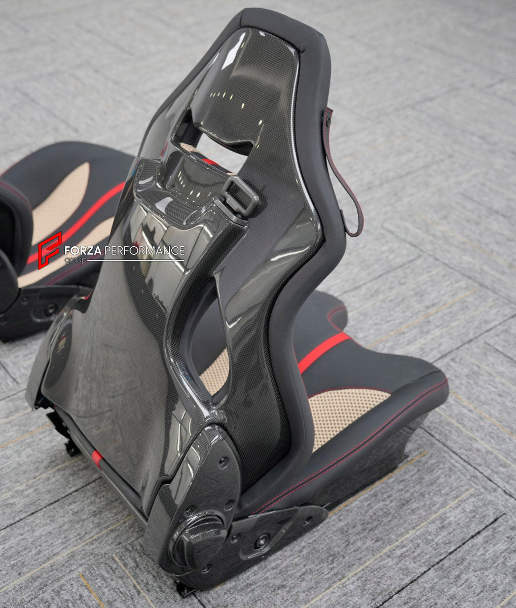 CARBON BUCKET SEATS LWCB for MCLAREN ARTURA 540C 570S 600LT 675LT 720S COUPE 765LT GT GTS SENNA

A single seat can be sold, purchasing a pair is not required.

All bucket seats photos on our website are real images of the actual product.

We produce custom carbon bucket seats for every McLaren models. We offer fully customizable options.

Custom Options:

Cushion Inserts: Custom Design
Finishing Options: Alcantara, Leather, Cloth
Logo Options: Custom Logo by your request
Seats shell material: Carbon

NOTE: 