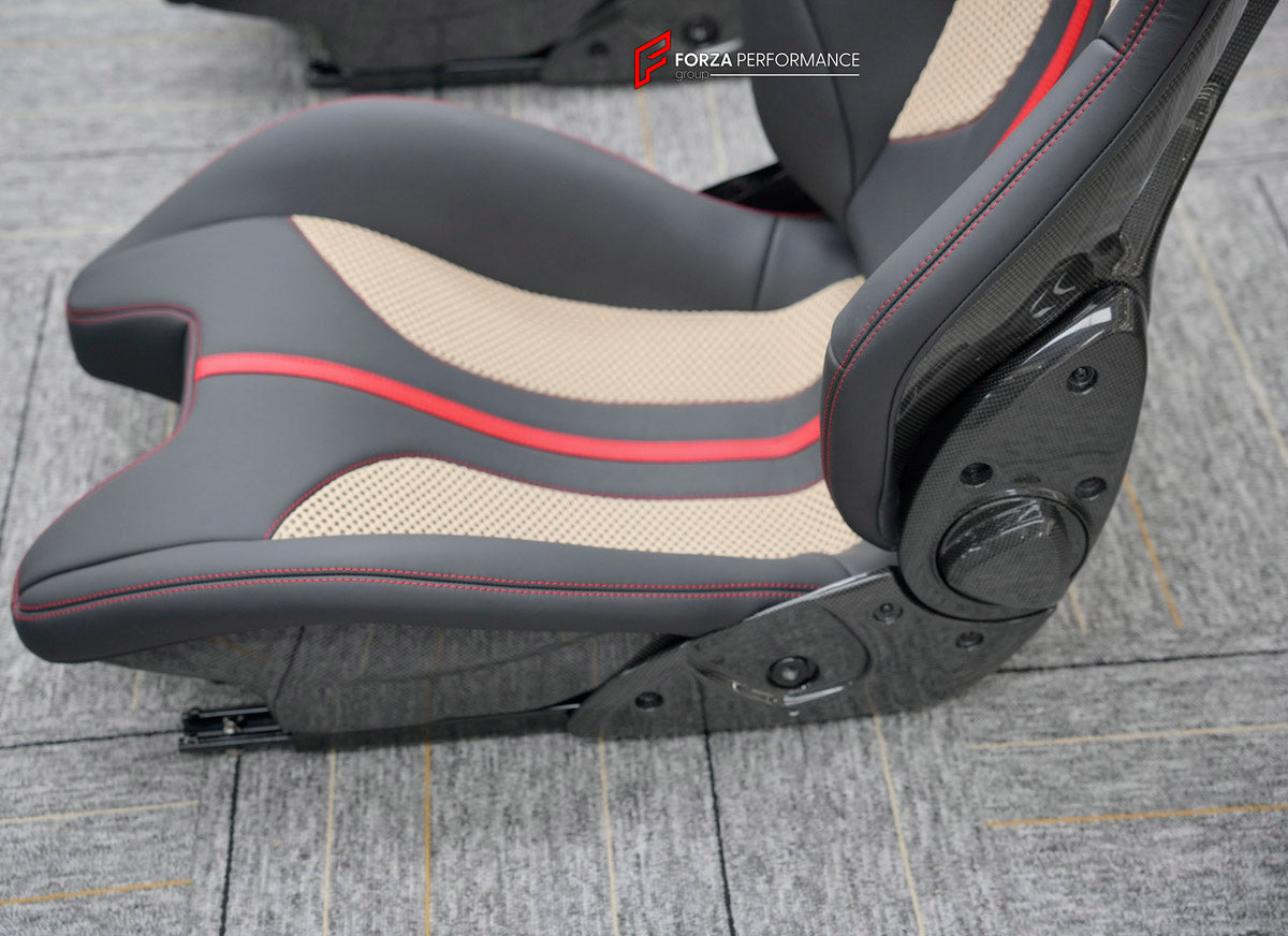 CARBON BUCKET SEATS LWCB for MCLAREN ARTURA 540C 570S 600LT 675LT 720S COUPE 765LT GT GTS SENNA

A single seat can be sold, purchasing a pair is not required.

All bucket seats photos on our website are real images of the actual product.

We produce custom carbon bucket seats for every McLaren models. We offer fully customizable options.

Custom Options:

Cushion Inserts: Custom Design
Finishing Options: Alcantara, Leather, Cloth
Logo Options: Custom Logo by your request
Seats shell material: Carbon

NOTE: 