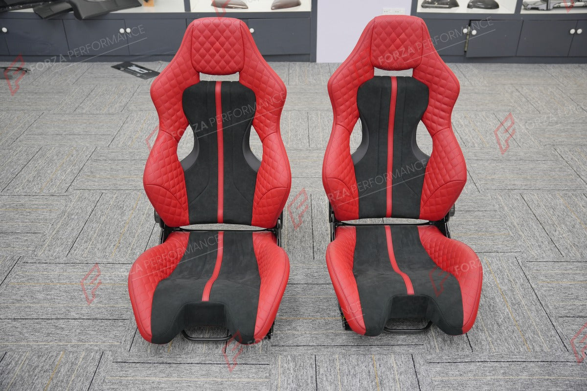 CARBON BUCKET SEATS LWCB for PORSCHE 718 982 911 991 992 BOXSTER CAYMAN CAYENNE MACAN

A single seat can be sold, purchasing a pair is not required.

All bucket seats photos on our website are real images of the actual product.

We produce custom carbon bucket seats for every Porsche models. We offer fully customizable options.

Custom Options:

Cushion Inserts: Custom Design
Finishing Options: Alcantara, Leather, Cloth
Logo Options: Custom Logo by your request
Seats shell material: Carbon

NOTE: Profession
