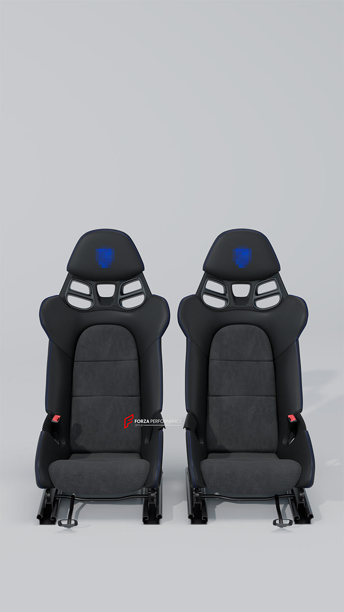 CARBON BUCKET SEATS LWCB for PORSCHE 911 991.2 GT3 2018

We manufacture custom carbon bucket seats for Porsche models. We offer fully customizable options including an optional memory foam insert, integrated side airbags, electric connectors to seat belts, and a seat occupancy sensor further elevate safety without compromising on a lightweight, durable construction—ensuring you race ahead with unmatched support.

Advantages of Forza Performance Group Bucket Seats:
Fully Customizable Design
Optional Memory F