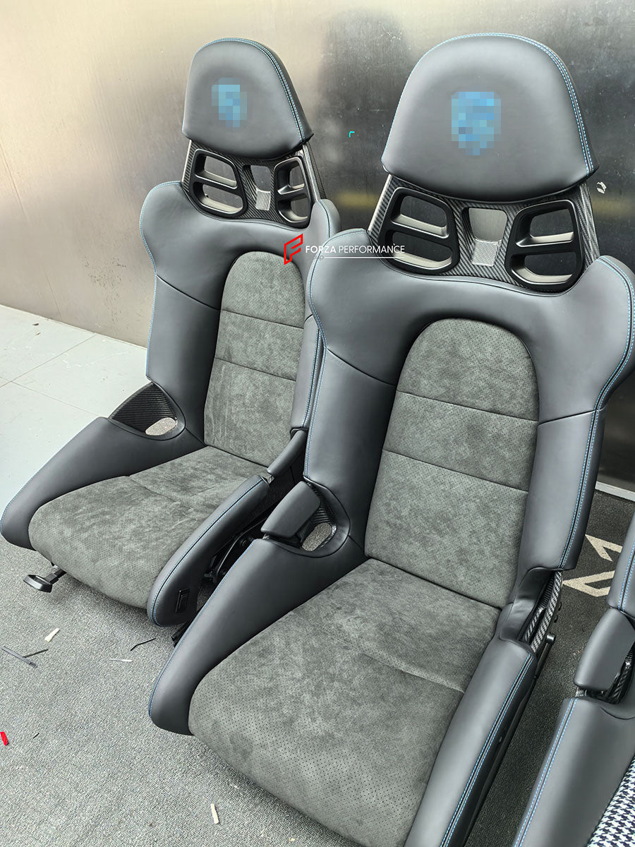 CARBON BUCKET SEATS LWCB for PORSCHE 911 991.2 GT3 2018

We manufacture custom carbon bucket seats for Porsche models. We offer fully customizable options including an optional memory foam insert, integrated side airbags, electric connectors to seat belts, and a seat occupancy sensor further elevate safety without compromising on a lightweight, durable construction—ensuring you race ahead with unmatched support.

Advantages of Forza Performance Group Bucket Seats:
Fully Customizable Design
Optional Memory F