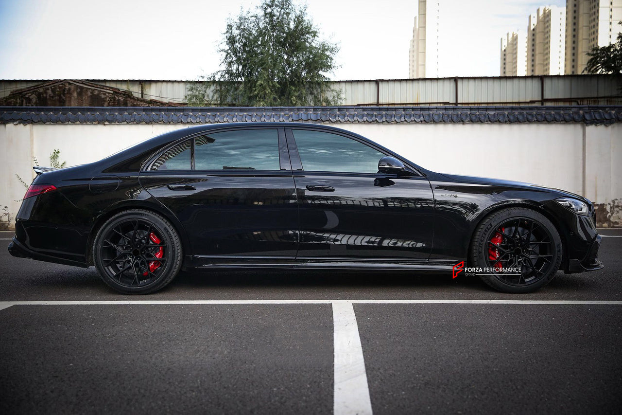 We manufacture premium quality carbon ceramic brakes discs rotors for MERCEDES BENZ S-CLASS S63 AMG W222 2013 - 2021 in any size

Specification:

Authentic Brembo BM8 8 Pot Front Brake Calipers
Authentic Brembo BM4 4 pot Rear Brake Calipers

Authentic Brembo Electric Parking Brakes
Front disc: 410 mm, thickness 36 mm

Rear disc: 380 mm, thickness 28 mm
Material: Carbon Ceramic ( C / SiC) rings, Aluminium hat / bell

Includes: Carbon ceramic brake disсs / rotors, brake pads, brackets for calipers, hoses.

Fi