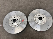 We manufacture premium quality carbon ceramic brakes discs rotors for MERCEDES BENZ S-CLASS S63 AMG W222 2013 - 2021 in any size

Specification:

6 Pot Front Brake Calipers
4 Pot Front Brake Calipers
Front disc: 420 mm, thickness 40 mm

Rear disc: 380 mm, thickness 32 mm
Material: Carbon Ceramic ( C / SiC) rings, Aluminium hat / bell

Includes: Carbon ceramic brake disсs / rotors, brake pads, spacers for calipers, hoses.

Fitment: Direct Bolt-On replace OE IRON
