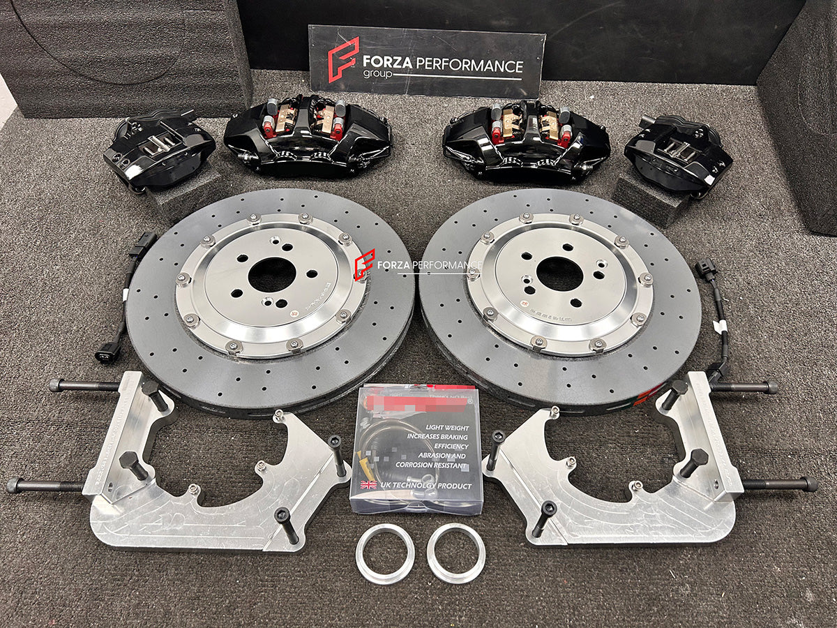 We manufacture premium quality carbon ceramic brakes discs rotors for MERCEDES BENZ S-CLASS S63 AMG W222 2013 - 2021 in any size

Specification:

6 Pot Front Brake Calipers
4 Pot Front Brake Calipers
Front disc: 420 mm, thickness 40 mm

Rear disc: 380 mm, thickness 32 mm
Material: Carbon Ceramic ( C / SiC) rings, Aluminium hat / bell

Includes: Carbon ceramic brake disсs / rotors, brake pads, spacers for calipers, hoses.

Fitment: Direct Bolt-On replace OE IRON