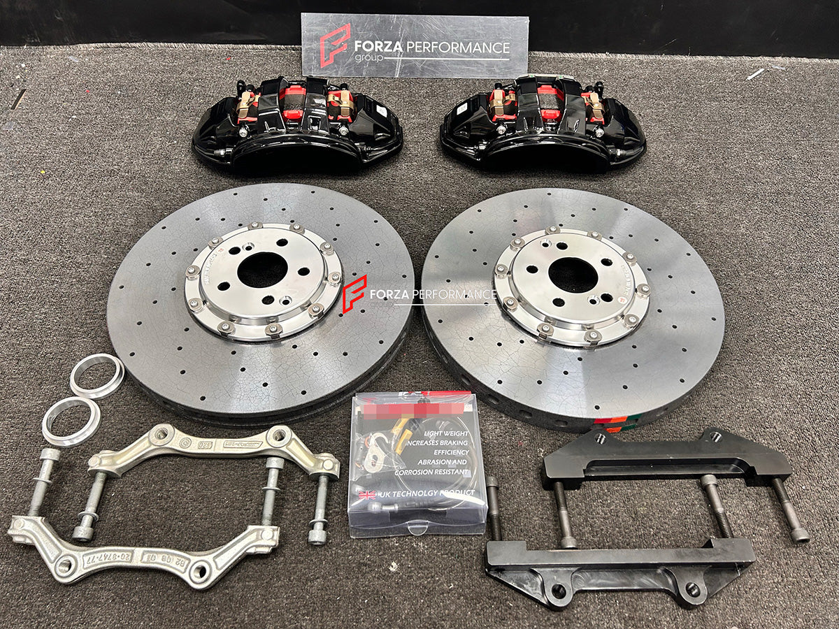 We manufacture premium quality carbon ceramic brakes discs rotors for MERCEDES BENZ S-CLASS S63 AMG W222 2013 - 2021 in any size

Specification:

6 Pot Front Brake Calipers
4 Pot Front Brake Calipers
Front disc: 420 mm, thickness 40 mm

Rear disc: 380 mm, thickness 32 mm
Material: Carbon Ceramic ( C / SiC) rings, Aluminium hat / bell

Includes: Carbon ceramic brake disсs / rotors, brake pads, spacers for calipers, hoses.

Fitment: Direct Bolt-On replace OE IRON
