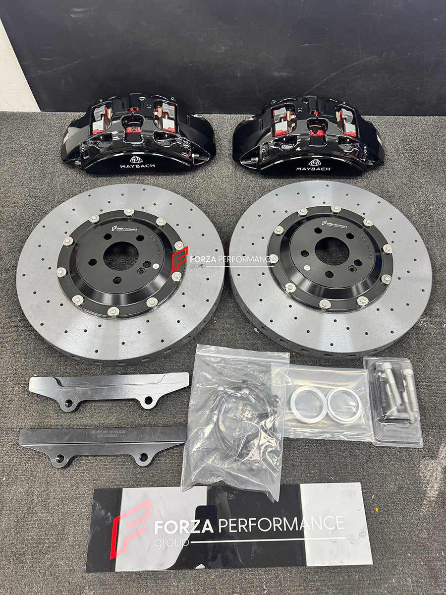 We manufacture premium quality carbon ceramic brakes discs rotors for MERCEDES BENZ S-CLASS S680 V12 MAYBACH W223 2022+ in any size

Specification:

Genuine Mercedes Benz AMG 6 Pot Front Brake Calipers
Front disc: 420 mm, thickness 40 mm

Rear disc: 380 mm, thickness 32 mm
Material: Carbon Ceramic ( C / SiC) rings, Aluminium hat / bell

Includes: Carbon ceramic brake disсs / rotors, brake pads, spacers for calipers.

Fitment: Direct Bolt-On replace OE IRON