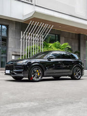 We manufacture premium quality carbon ceramic brakes discs rotors for PORSCHE CAYENNE 9YO FACELIFT 2024+ in any size

Specification:

Authentic Alcon RC6 6 Pot Front Brake Calipers
Front disc: 410 mm

Rear disc: 380 mm
Material: Carbon Ceramic ( C / SiC) rings, Aluminium hat / bell

Includes: Carbon ceramic brake disсs / rotors, brake pads, brackets for calipers, hoses.

Fitment: Direct Bolt-On replace OE IRON
