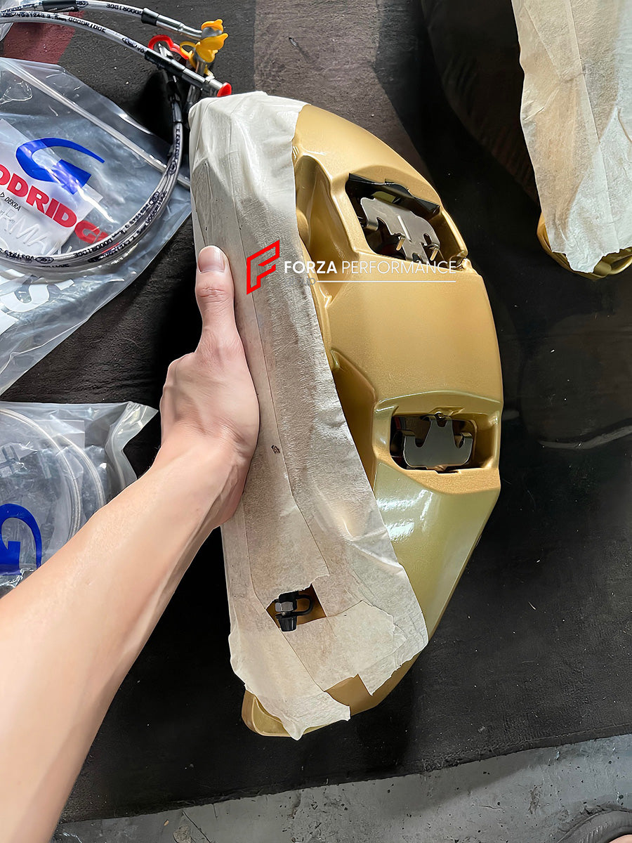 CARBON CERAMIC BBK BIG BRAKE KIT for BMW X5M F95 2019 - 2023

Forza Performance Group offers various types of big brake kits, all types of aftermarket brake calipers, as well as genuine original brands of all types, such as AP Racing, Brembo, Akebono, AMG, M Performance, Audi, Porsche, Lamborghini, Toyota TRD, etc.

Material: Carbon Ceramic

Current set includes:

2x Authentic Akebono 10 Pot Front Brake Calipers
2x 4 pot Rear Brake Calipers
2x Electric Parking Brake
2x Front Brake Discs 400 mm

2x Rear Brak