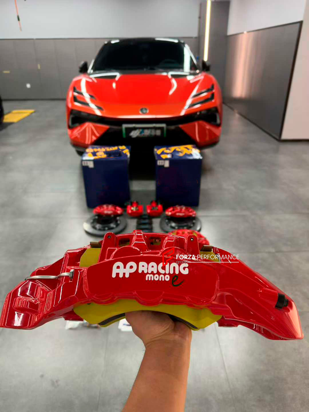 We manufacture premium quality carbon ceramic brakes discs rotors for LOTUS EMEYA 2024+ in any size

Specification:

Authentic APRacing CP7411 10 Pot Front Brake Calipers
Authentic APRacing CP9582 4 Pot Front Brake Calipers
Front disc: 420 mm, thickness 40 mm
Rear disc: 380 mm, thickness 28 mm
Material: Carbon Ceramic ( C / SiC) rings, Aluminium hat / bell

Includes: Carbon ceramic brake disсs / rotors, brake pads, brackets for calipers, hoses.

BRAKE DISCS ROTORS CAN BE MADE FOR YOUR CAR IN ANY SIZE AND UP