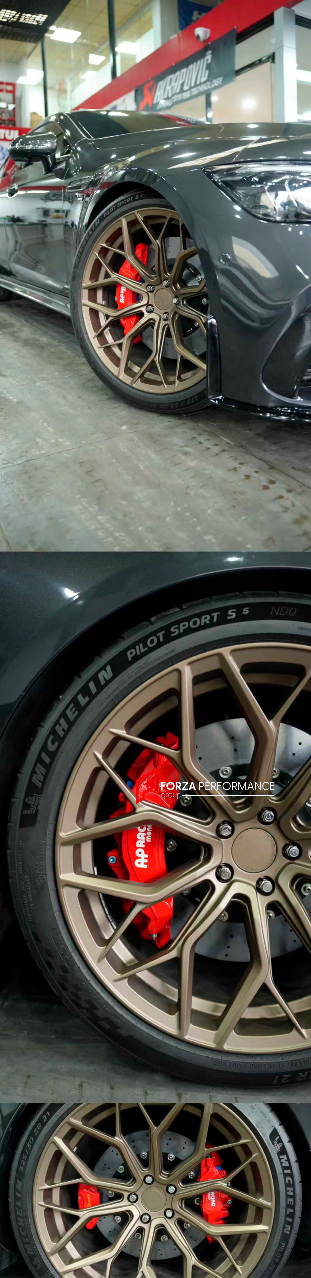 We manufacture premium quality carbon ceramic brakes discs rotors for MERCEDES BENZ AMG GT50 4 DOORS X290 2018+ in any size

Specification:

Authentic AP Racing CP9571 6 Pot Front Brake Calipers
Authentic AP Racing CP9582 4 pot Rear Brake Calipers

Electric Parking Brakes
Front disc: 410 mm, thickness 36 mm

Rear disc: 380 mm, thickness 28 mm
Material: Carbon Ceramic ( C / SiC) rings, Aluminium hat / bell

Includes: Carbon ceramic brake disсs / rotors, brake pads, brackets for calipers, hoses.

Fitment: Dir