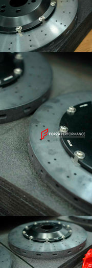 We manufacture premium quality carbon ceramic brakes discs rotors for MERCEDES BENZ AMG GT50 4 DOORS X290 2018+ in any size

Specification:

Authentic AP Racing CP9571 6 Pot Front Brake Calipers
Authentic AP Racing CP9582 4 pot Rear Brake Calipers

Electric Parking Brakes
Front disc: 410 mm, thickness 36 mm

Rear disc: 380 mm, thickness 28 mm
Material: Carbon Ceramic ( C / SiC) rings, Aluminium hat / bell

Includes: Carbon ceramic brake disсs / rotors, brake pads, brackets for calipers, hoses.

Fitment: Dir