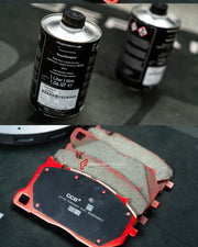 We manufacture premium quality carbon ceramic brakes discs rotors for PORSCHE CAYENNE 9Y 2018 - 2023 in any size

Specification:

Authentic Akebono 10 Pot Front Brake Calipers
Genuine Porsche 4 pot Rear Brake Calipers

Authentic Brembo Electric Parking Brakes
Front disc: 440 mm, thickness 40 mm

Rear disc: 410 mm, thickness 36 mm
Material: Carbon Ceramic ( C / SiC) rings, Aluminium hat / bell

Includes: Carbon ceramic brake disсs / rotors, brake pads, brackets for calipers, hoses.

Fitment: Direct Bolt-On r