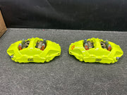 We manufacture premium quality carbon ceramic brakes discs rotors for ROLLS ROYCE CULLINAN SERIES 2 2024+ in any size

Specification:

Authentic Akebono 10 Pot Front Brake Calipers
Authentic Brembo 4 Pot Rear Brake Calipers
Electric Parking Brakes
Front disc: 440 mm, thickness 40 mm

Rear disc: 410 mm, thickness 32 mm
Material: Carbon Ceramic ( C / SiC) rings, Aluminium hat / bell

Includes: Carbon ceramic brake disсs / rotors, brake pads, brackets for calipers, hoses.

Fitment: Direct Bolt-On replace OE IR