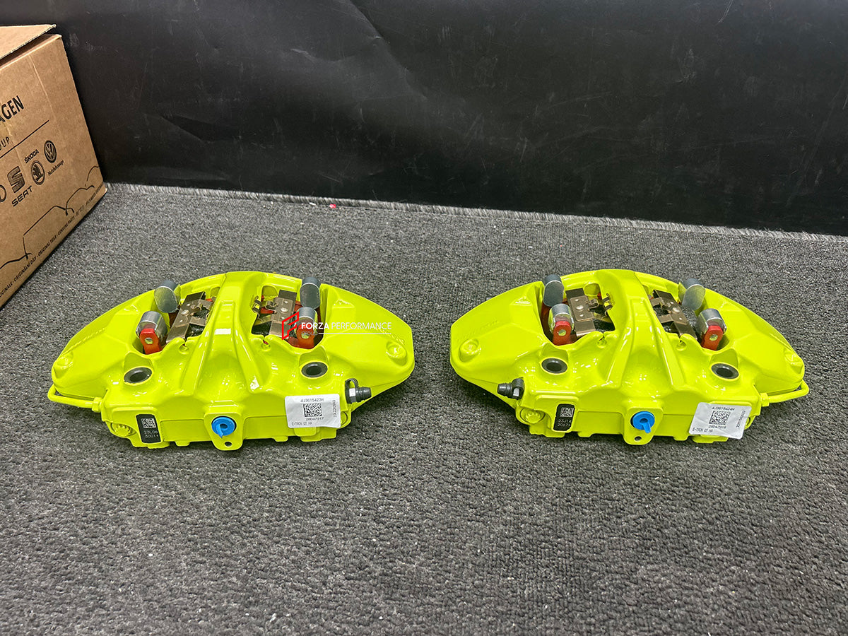 We manufacture premium quality carbon ceramic brakes discs rotors for ROLLS ROYCE CULLINAN SERIES 2 2024+ in any size

Specification:

Authentic Akebono 10 Pot Front Brake Calipers
Authentic Brembo 4 Pot Rear Brake Calipers
Electric Parking Brakes
Front disc: 440 mm, thickness 40 mm

Rear disc: 410 mm, thickness 32 mm
Material: Carbon Ceramic ( C / SiC) rings, Aluminium hat / bell

Includes: Carbon ceramic brake disсs / rotors, brake pads, brackets for calipers, hoses.

Fitment: Direct Bolt-On replace OE IR