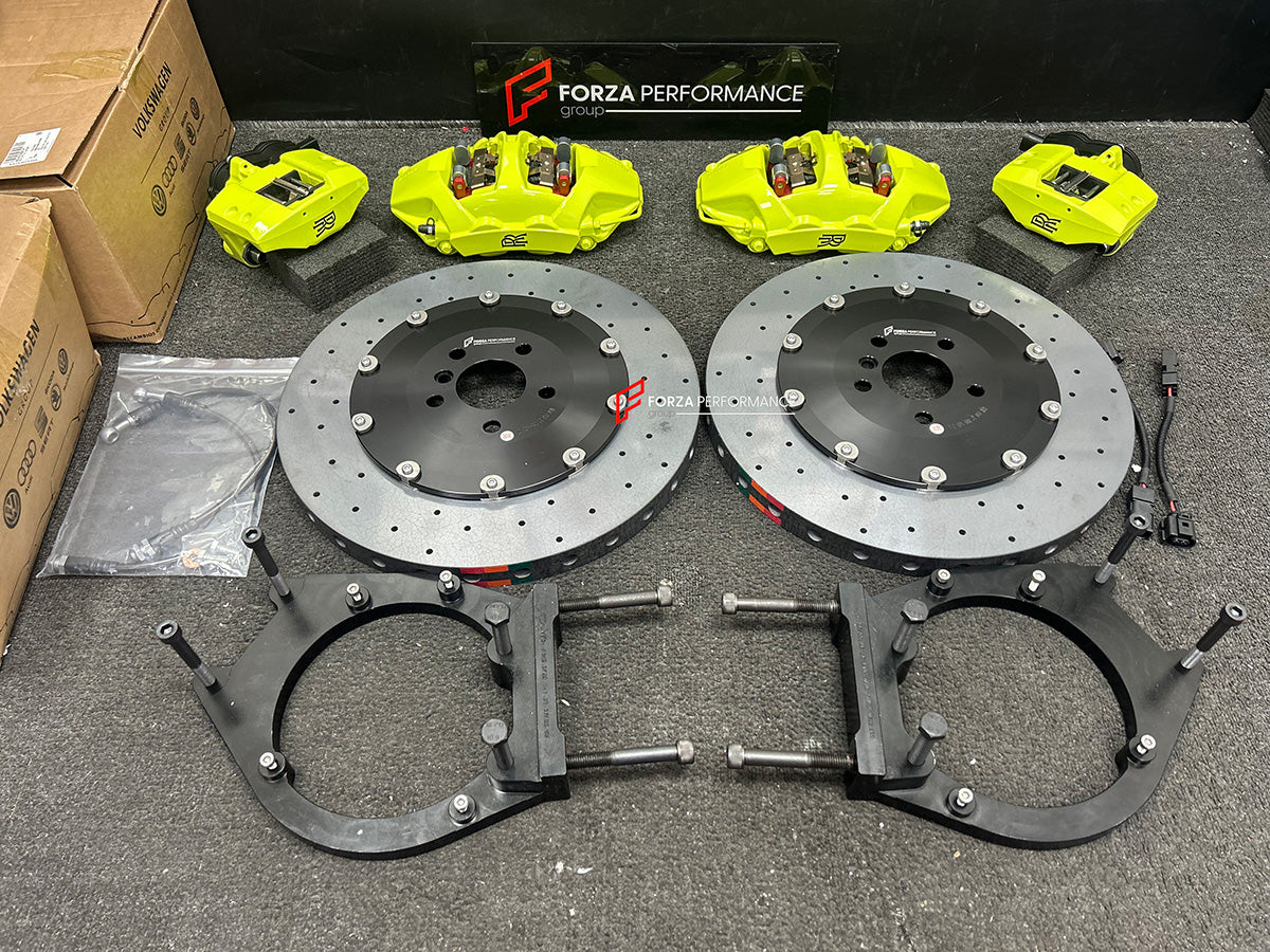 We manufacture premium quality carbon ceramic brakes discs rotors for ROLLS ROYCE CULLINAN SERIES 2 2024+ in any size

Specification:

Authentic Akebono 10 Pot Front Brake Calipers
Authentic Brembo 4 Pot Rear Brake Calipers
Electric Parking Brakes
Front disc: 440 mm, thickness 40 mm

Rear disc: 410 mm, thickness 32 mm
Material: Carbon Ceramic ( C / SiC) rings, Aluminium hat / bell

Includes: Carbon ceramic brake disсs / rotors, brake pads, brackets for calipers, hoses.

Fitment: Direct Bolt-On replace OE IR