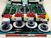 We manufacture premium quality carbon ceramic brakes discs rotors for TOYOTA LAND CRUISER 300 LC300 2021+ in any size

Specification:

Authentic AP Racing CP9560 6 Pot Front Brake Calipers
Authentic AP Racing CP9542 4 pot Rear Brake Calipers

Electric Parking Brakes
Front disc: 390 mm, thickness 36 mm

Rear disc: 380 mm, thickness 28 mm
Material: Carbon Ceramic ( C / SiC) rings, Aluminium hat / bell

Includes: Carbon ceramic brake disсs / rotors, brake pads, brackets for calipers, hoses.

Fitment: Direct Bo