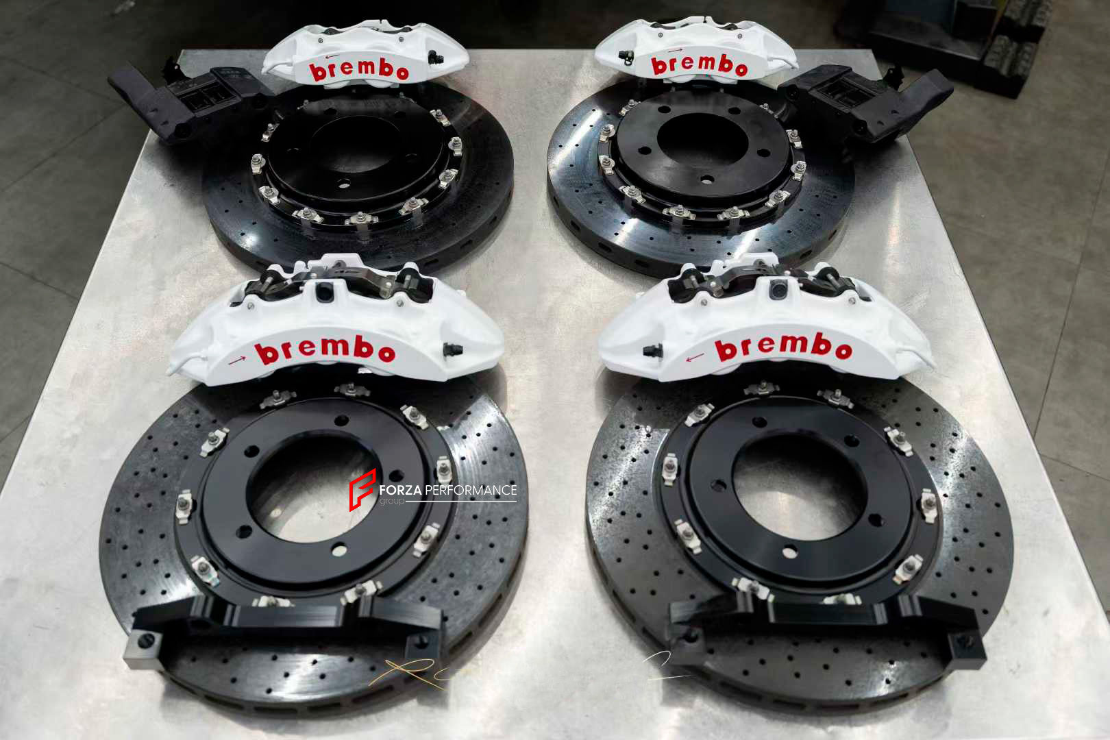 We manufacture premium quality carbon ceramic brakes discs rotors for TOYOTA LAND CRUISER 70 SERIES LC71 2023+ in any size

Specification:

Authentic Brembo 6 Pot Front Brake Calipers
Authentic Brembo 4&nbsp;pot Rear Brake Calipers

Electric Parking Brakes
Front disc

Rear disc
Material: Carbon Ceramic ( C / SiC) rings, Aluminium hat / bell

Includes: Carbon ceramic brake disсs / rotors, brake pads, brackets for calipers, hoses.

Fitment: Direct Bolt-On replace OE IRON

BRAKE DISCS ROTORS CAN BE MADE FOR YO