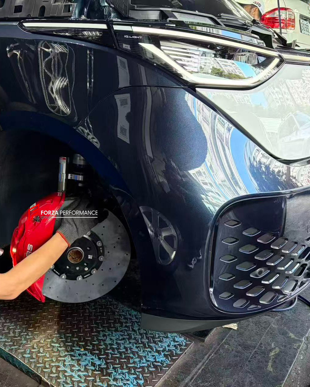 We manufacture premium quality carbon ceramic brakes discs rotors for VOLKSWAGEN ID. Buzz 2022+ in any size

Specification:

Authentic Akebono 10 Pot Front Brake Calipers
Front disc: 420 mm, thickness 40 mm

Material: Carbon Ceramic ( C / SiC) rings, Aluminium hat / bell

Includes: Carbon ceramic brake disсs / rotors, brake pads, brackets for calipers, hoses.

Fitment: Direct Bolt-On replace OE IRON

BRAKE DISCS ROTORS CAN BE MADE FOR YOUR CAR IN ANY SIZE AND UPGRADED FROM IRON / STEEL DISCS TO CARBON CERAM