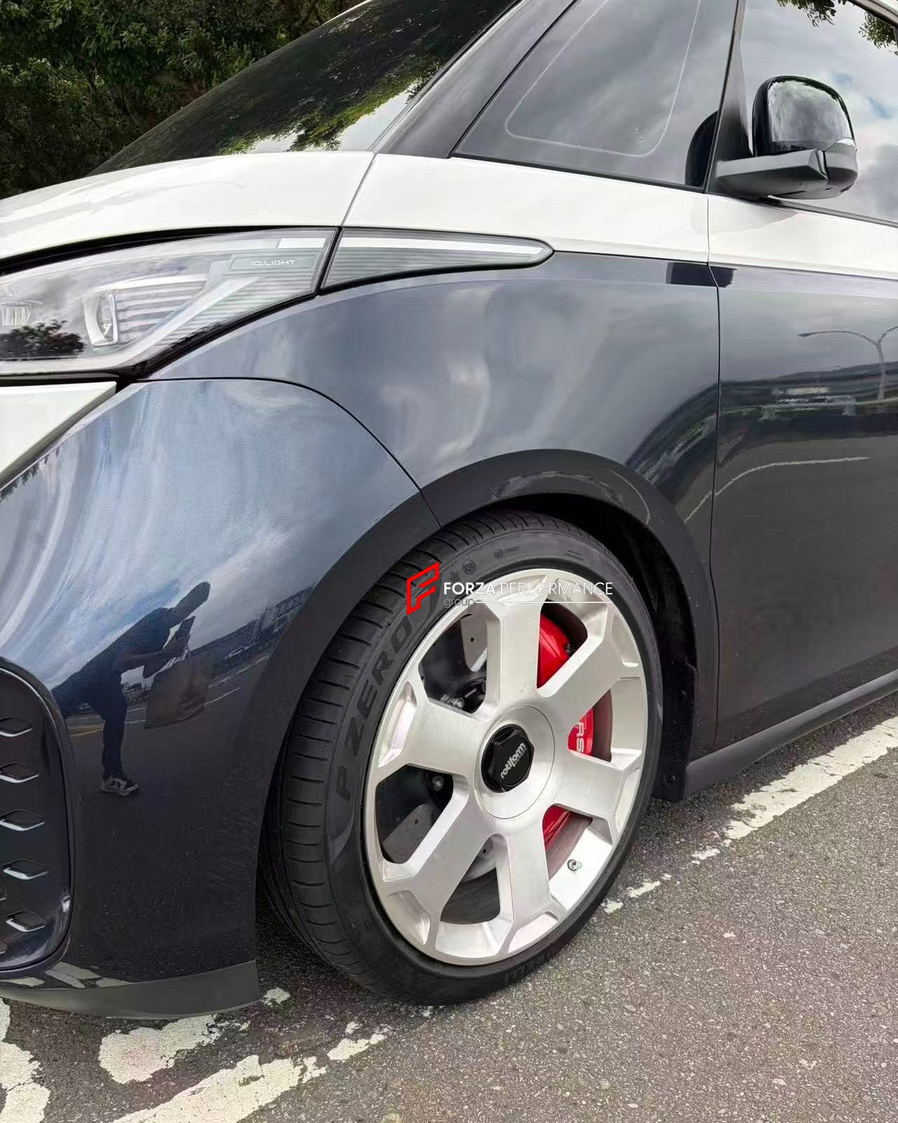 We manufacture premium quality carbon ceramic brakes discs rotors for VOLKSWAGEN ID. Buzz 2022+ in any size

Specification:

Authentic Akebono 10 Pot Front Brake Calipers
Front disc: 420 mm, thickness 40 mm

Material: Carbon Ceramic ( C / SiC) rings, Aluminium hat / bell

Includes: Carbon ceramic brake disсs / rotors, brake pads, brackets for calipers, hoses.

Fitment: Direct Bolt-On replace OE IRON

BRAKE DISCS ROTORS CAN BE MADE FOR YOUR CAR IN ANY SIZE AND UPGRADED FROM IRON / STEEL DISCS TO CARBON CERAM